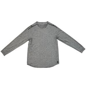 Lululemon Gray Surge Warm Long Sleeve Running Shirt Reflective Small